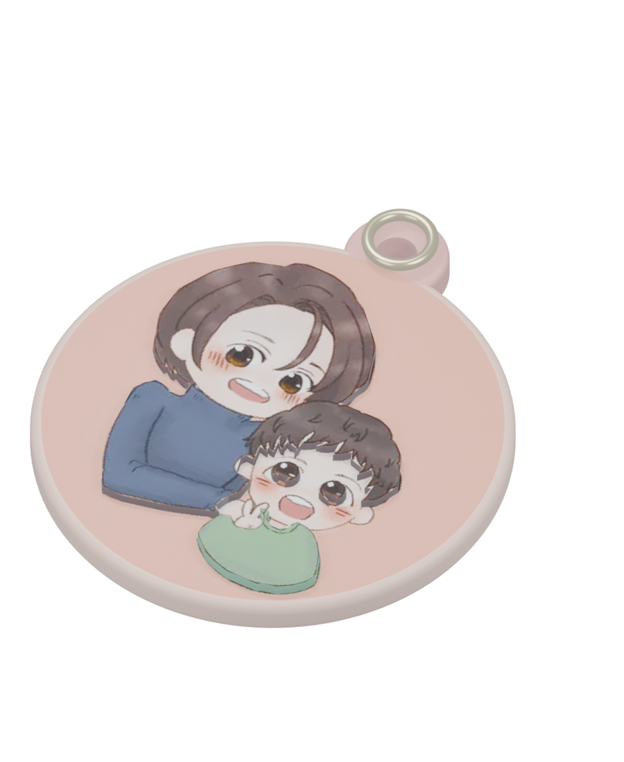 おやこのピースのレリーフバッジ