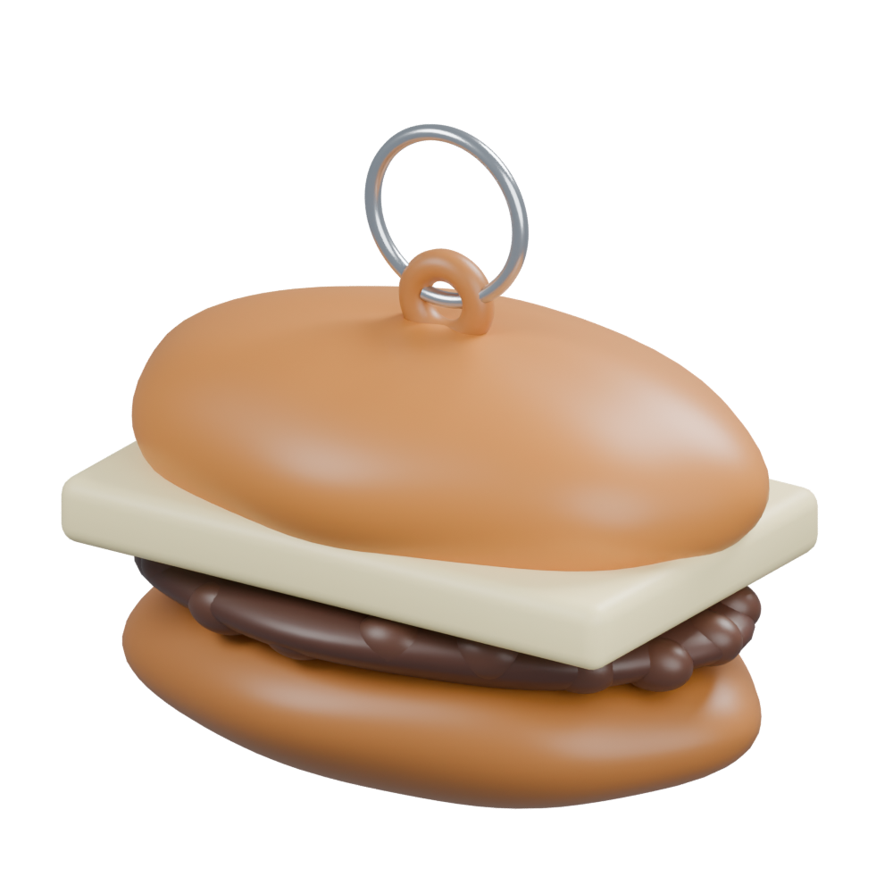 あんバターの立体キーチャーム