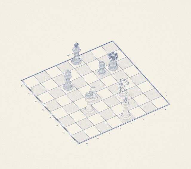 インクの盤上の一場面