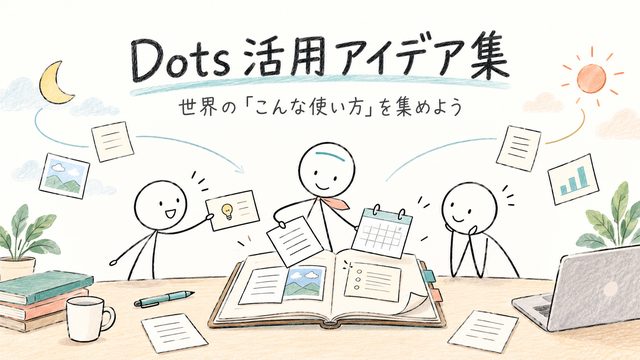 Dots活用アイデア集 公開版の制作記録の一場面