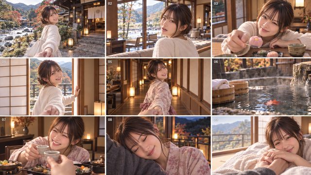 はるかと温泉旅行 10秒ダイジェスト試作の一場面