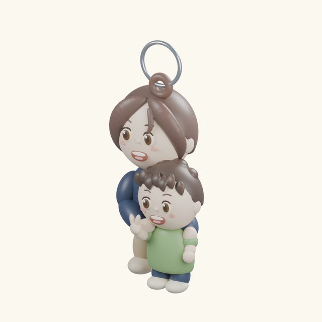 OYAKO — full volumetric keychainの一場面