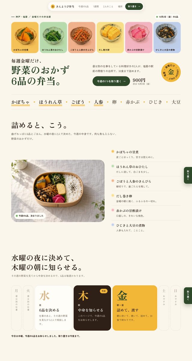 PROCESS（きんようび弁当）の一場面