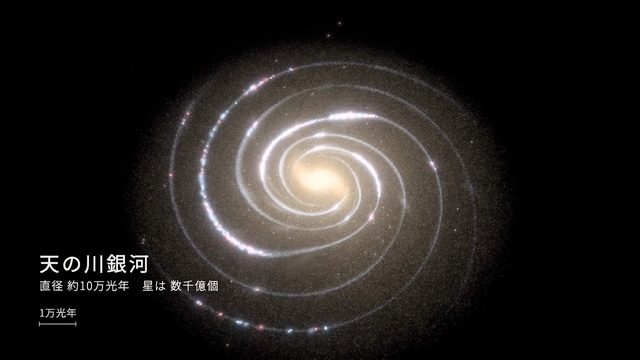 宇宙が広がっていくの一場面